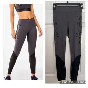 Fabletics Mid-Rise UltraCool Floral 7/8 Activewear Leggings Size XS 0-2 - EUC